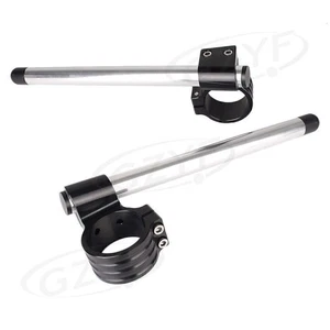 Pair Clip On Handlebar Replacement Bar fit 43MM Fork Motor Black Gold Silver - Picture 1 of 2