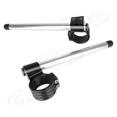 Pair Clip On Handlebar Replacement Bar fit 43MM Fork Motor Black Gold Silver - Image 1 of 2