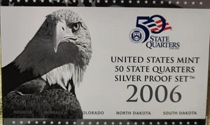 6 2006 US MINT 50 STATE QUARTERS SILVER PROOF SET HIGH GRADE ULTRA CAMEO LOOKING - Picture 1 of 13