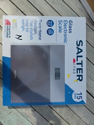 Báscula de baño digital electrónica de vidrio Salter pantalla de gran tamaño Foto 1 de 2