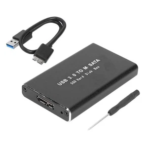 1* mSATA SSD External Drive Case Supports Windows/Mac/Linux & Multiple SSD Sizes - Afbeelding 1 van 12