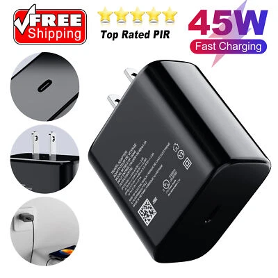 45W Type C USB C Super Fast Wall Charger For Samsung S21 S22 Ultra S22+ S23 - Image 1 of 4