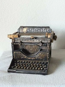 Vintage UNDERWOOD Schreibmaschine Antik Stil Sparschwein Top Detail! 7x6x4,75 - Bild 1 von 11