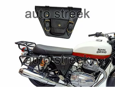 Fit For Royal Enfield GT & Interceptor 650 Black Side Panel Bag With Pocket - Image 1 of 4