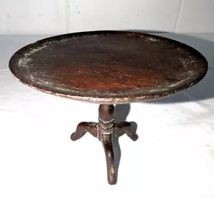 Antiker Vintage signierter Miniatur-Tisch Volkskunst Kippplatte Dr. Charles L Stone 1959 - Bild 1 von 20