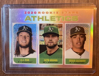 2020 Topps Chrome A's RC Stars Puk/Luzardo/Brown #THC-317 Refractor /571 - Image 1 of 2