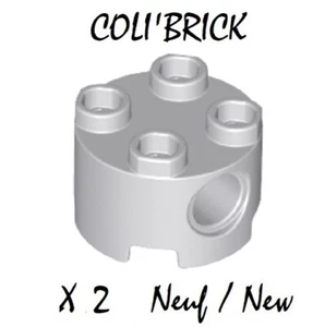 Lego 17485 - 2x Baustein / rund 2x2 mit Stiftlöchern - grau hell bläulich grau - NEU - Bild 1 von 1