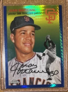 2023 TOPPS CHROME PLATINUM JUAN MARICHAL BLUE PRISM REFRACTOR #82 Giants - Picture 1 of 2