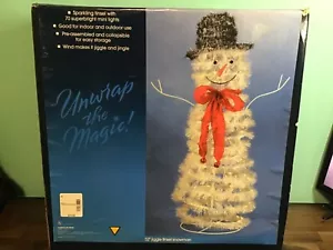 JcPenney Home Collection 52” jiggle tinsel Snowman NEW - Picture 1 of 6
