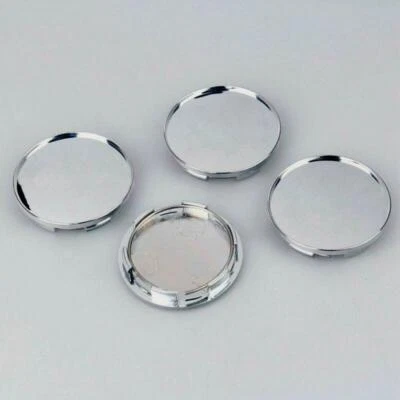 4x 68mm Universal Silver Chrome Car Wheel Rim Center Cap Hub Cover No Logo Set — 第 1/4 张图片