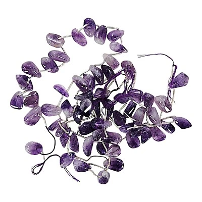 Lot of 3 Natural Chips Amethyst Beads For Jewelry Making 3x13" - Image 1 of 4