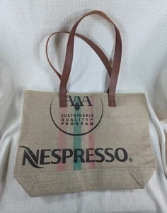Nespresso Jute Tragetasche, Baumwolle gefüttert, PU Henkel - Bild 1 von 9