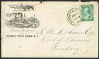 USA 1889 Advertising Envelope STEAMBOAT Ad 2c Green JERSEY CITY CDS
