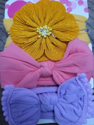 Headband, set of 3 units for small babies up to approximately 6 months. NWOT - Image 1 of 4
