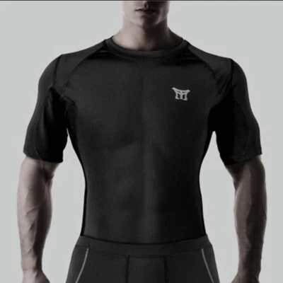 Mooto MMA Men Sports Short Sleeve Rash Guard Boxing Judo Jit Jitsu Gym Fitness  - Image 1 of 4