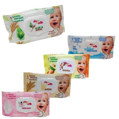 720 Salviette Neonato Adulto Salviettine Umidificate Bambini 410 Confezioni - Immagine 1 di 4