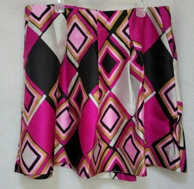 Lane Bryant Womens Skirt Size 24 24W Black Pink Purple Gray - Image 1 of 4