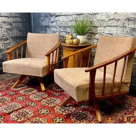 Vintage Mid Century Swivel Chairs set of 2 Cover