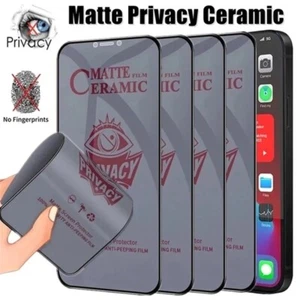3Pcs Céramique Mat Protection d'écran Confidentialité pour iPhone 16 15 14 13 12 Pro Max - Photo 1 sur 7