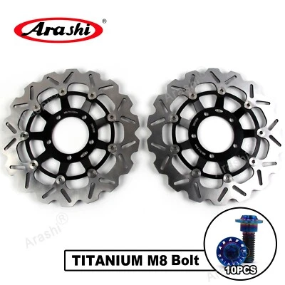 For Triumph Street Triple 675 R 675R 2009-2012 Front Brake Disc Rotor + M8 Bolts - Image 1 of 4