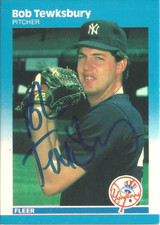 Bob Tewksbury New York Yankees Personally Autographed  Card