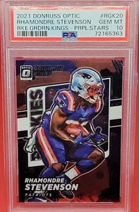 Novato Optic Rhamondre Stevenson Gridiron Kings 2021 estrellas moradas radiocontrol #/25 PSA 10 - Imagen 1 de 6