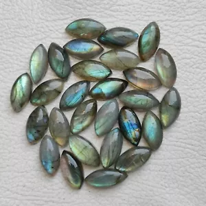 Natural Flashy Labradorite Cabochon Marquise Shape Mix Size Wholesale Price V96 - Picture 1 of 6