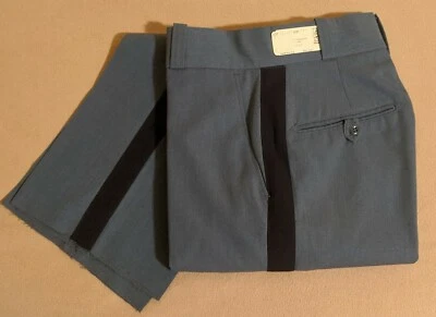NOS Capitol Deluxe Horace Small Navy-Stripe Uniform Pants 28W 38L X10725 WPL7230 - Image 1 of 4