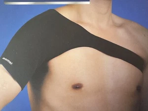Shoulder Jacket Support Brace Compression Strap protection Elastic Black Adj - Picture 1 of 3
