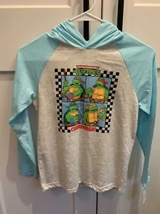 NICKELODEON NWT Teenage Mutant Ninja Turtles Long Sleeved Hooded Shirt Youth S - Picture 1 of 6