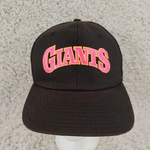 Vintage 80s/90s San Francisco Giants MLB Snapback Cap, Embroidered Pink Spellout - Picture 1 of 8
