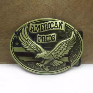 Mens Eagle Western American Outlaw America Belt Buckle - Picture 1 of 6