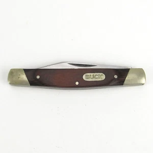 Buck 379 Solo Pocket Knife Single Blade Wood Grain Handle - Picture 1 of 8