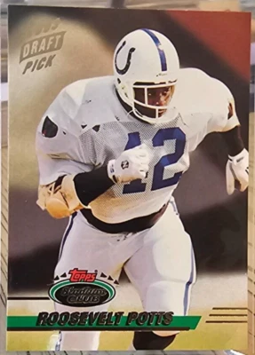 1993 Topps Stadium Club Roosevelt Potts RC #349 Colts - Image 1 of 2