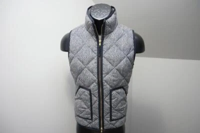 J Crew Quilted Puffer Vest Waterfowl Down Full Zip Womens Sz XS XSMALL - Image 1 of 4