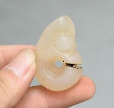 4CM Good Ancient Chinese Old Jade agate Hand Carved Pig dragon Amulet Pendant