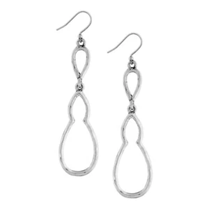 LUCKY BRAND Ohrringe silberfarben Tropfen abstrakt Träne oval NEU - Bild 1 von 1