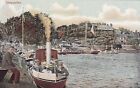 Steam Launch Shepperton Lock River Thames Middlesex 1900S Coloured Postcard