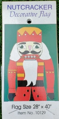 Nuevo de Lote Antiguo Cascanueces Exterior Casa Bandera Bandera Nylon Bordado 28"x 40" Foto 1 de 4