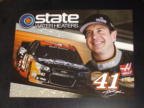 2015 KURT BUSCH #41 STATE WATER HEATERS NASCAR POSTCARD Cover