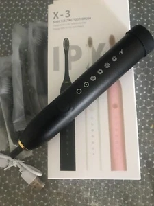 X -3 SONIC ELECTRIC TOOTHBRUSH --BLACK --NEW IN BOX - Picture 1 of 3