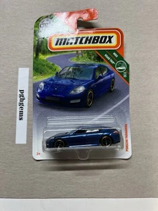 Matchbox 2010 Porsche Panamera #26 metalflake dark blue 2018 sealed - Picture 1 of 2