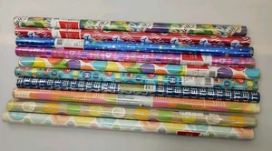10 ROLLEN American Greetings gemischte Farben und Wende-Geschenkpapier (195 SF insgesamt) - Bild 1 von 4