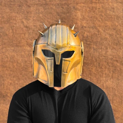 Armadura de casco de acero de herrero mandaloriano | Casco de disfraz de Star Wars Cosplay Foto 1 de 4