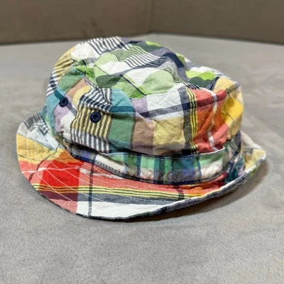 Chapéu balde xadrez Baby Gap Madras criança menino P/M 48-50 cm Preppy - Imagem 1 de 4