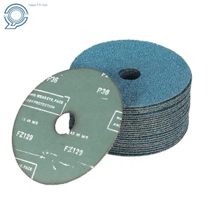36 Grit 5In x 7/8In Zirconia Resin Fiber Grinding And Sanding Discs 25-Piece - Picture 1 of 9