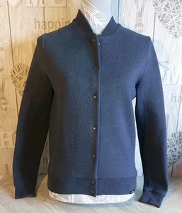 Finisterre Women's UK 8 Navy Blue Popper Button Up Long Sleeve Organic Jacket - Picture 1 of 14