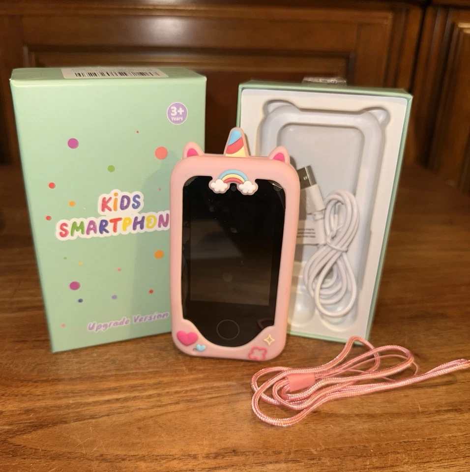 Funda de silicona con pantalla táctil para teléfono inteligente para niños tarjeta rosa unicornio 8G 3-10 años nueva en caja Foto 1 de 4