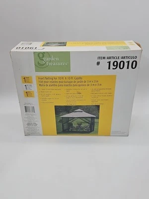 GAZEBO INSECT NETTING FOR 10X10 GAZEBO GRADEN TREASURES BRAND NEW - Image 1 of 4
