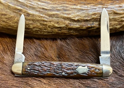 Winchester, Trademark, USA 2963 Senator Pen Knife, Rogers Jigged Bone Handle - Image 1 of 4